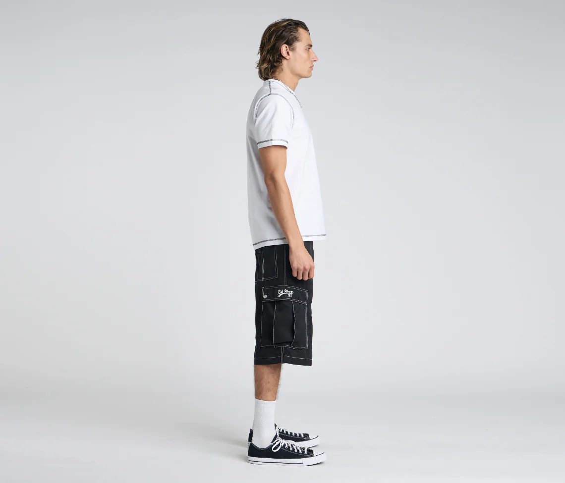 HYDRO CHILL MICROSUEDE CARGO SHORT 15" INSEAM BLACK - Image 3