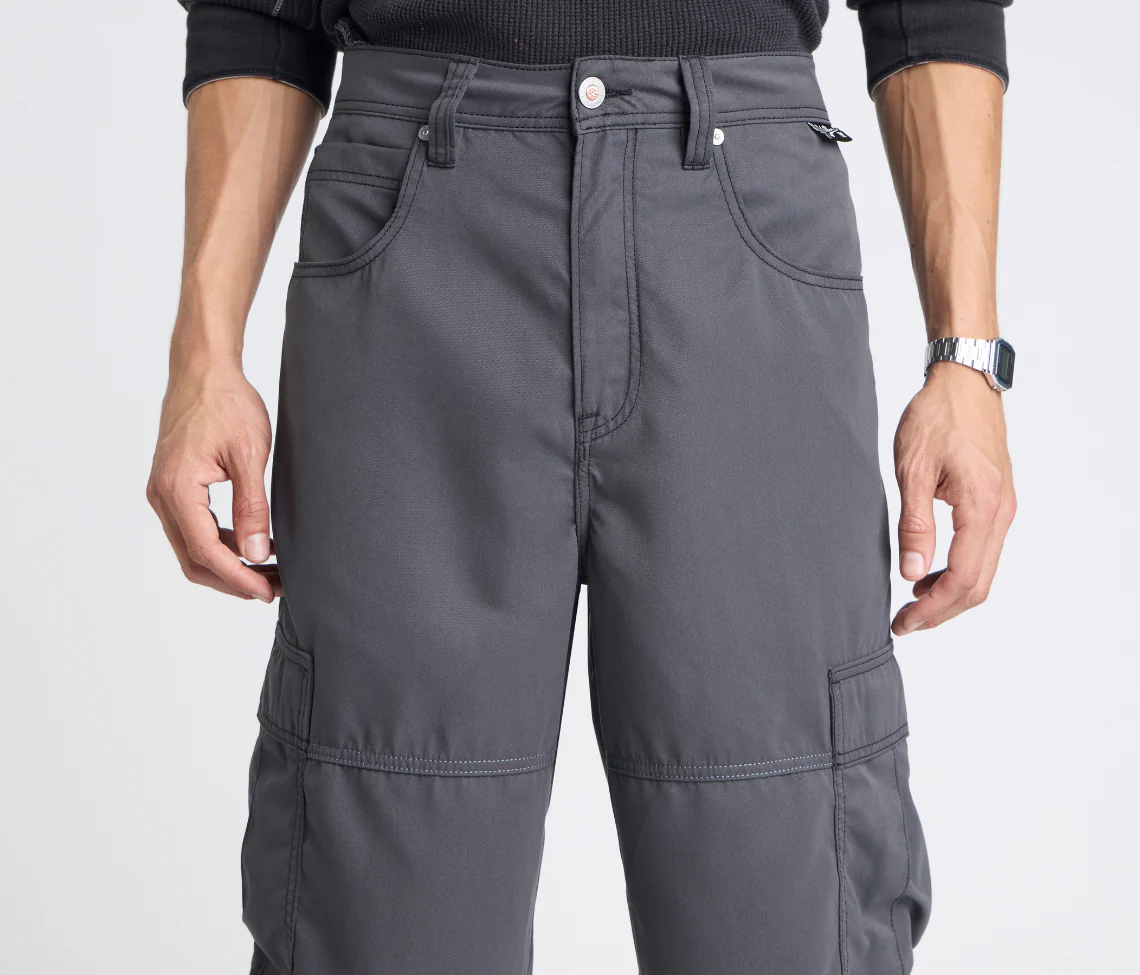 HYDRO CHILL MICROSUEDE CARGO SHORT 15" INSEAM CHARCOAL - Image 3