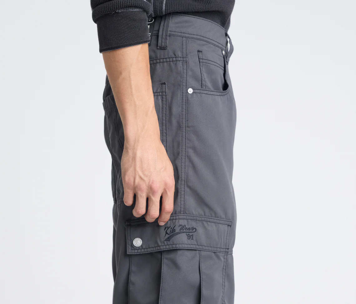 HYDRO CHILL MICROSUEDE CARGO SHORT 15" INSEAM CHARCOAL - Image 5