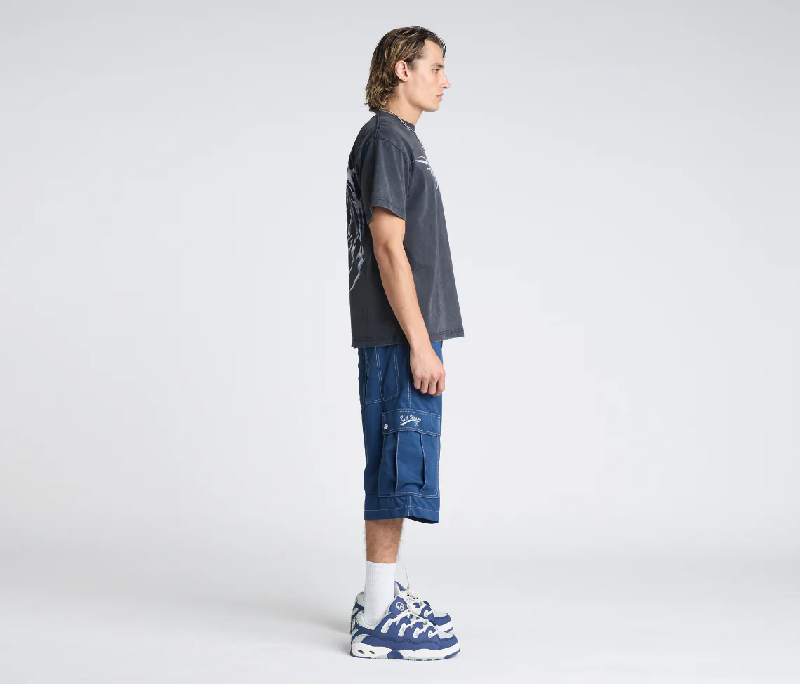 HYDRO CHILL MICROSUEDE CARGO SHORT 15" INSEAM NAVY - Image 3