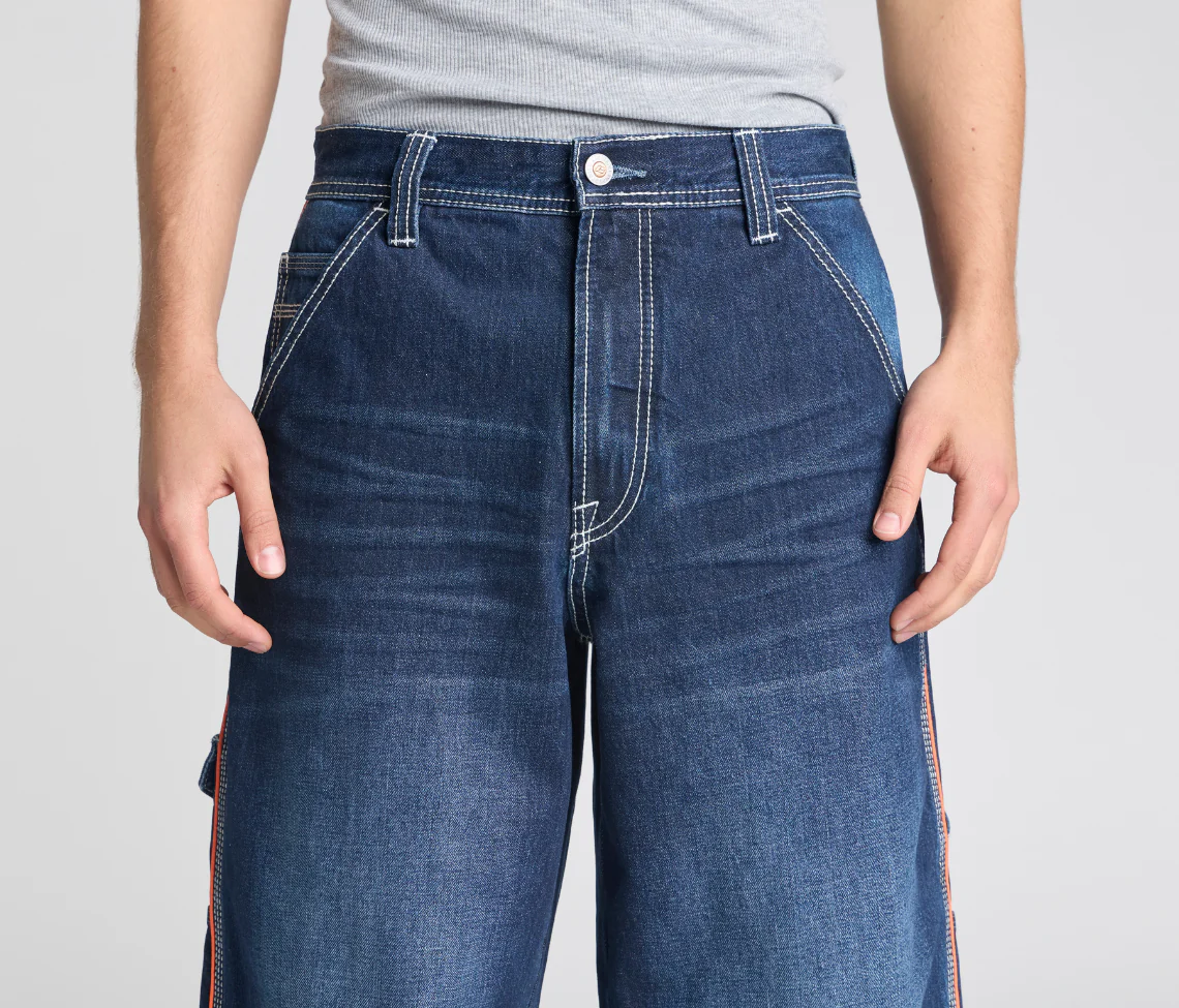 KIKWEAR X FLAMEHEAD CARPENTER 22" AZUL DARK WASH - Image 12