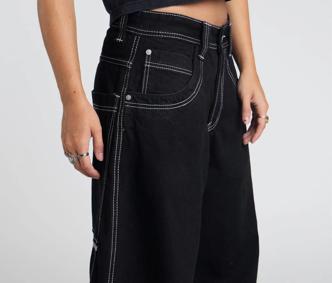 W REFLEKTOR 36" WIDE LEG SUPER BLACK RINSE - Image 5