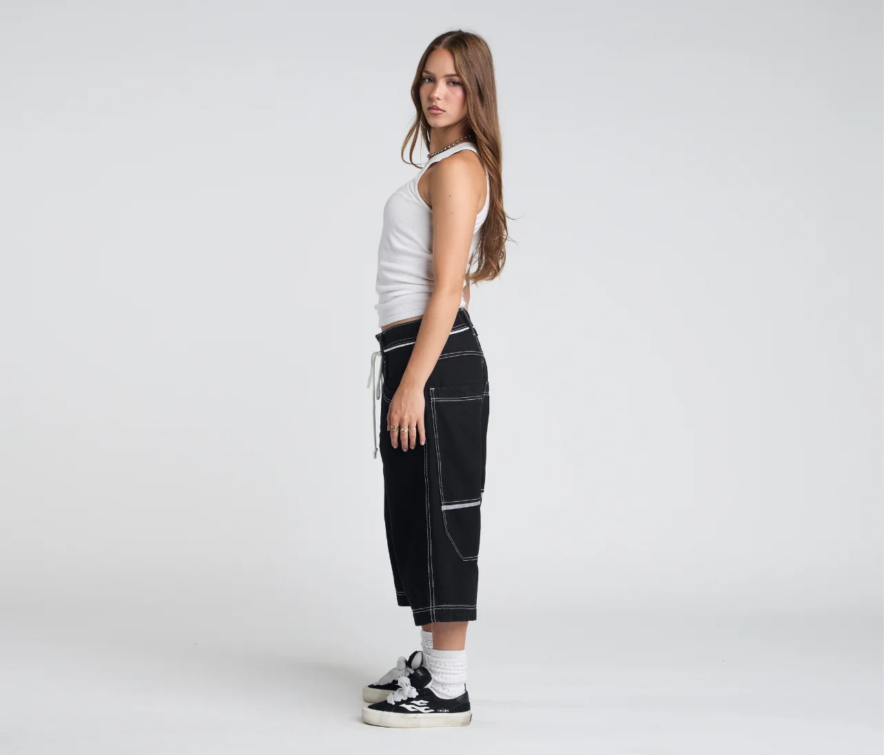 W REFLEKTOR JORT 18" INSEAM SUPER BLACK RINSE - Image 4