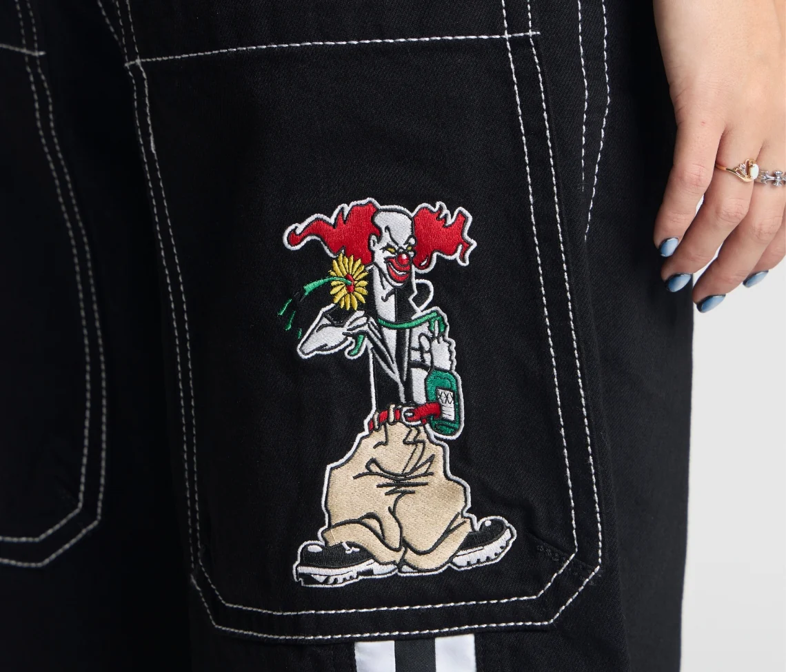 W EVIL KLOWN 28" SUPER BLACK RINSE - Image 9