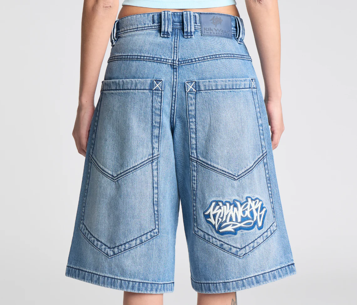 W SUPREME GRAFFITI JORT 15" 90s MEDIUM WASH - Image 6