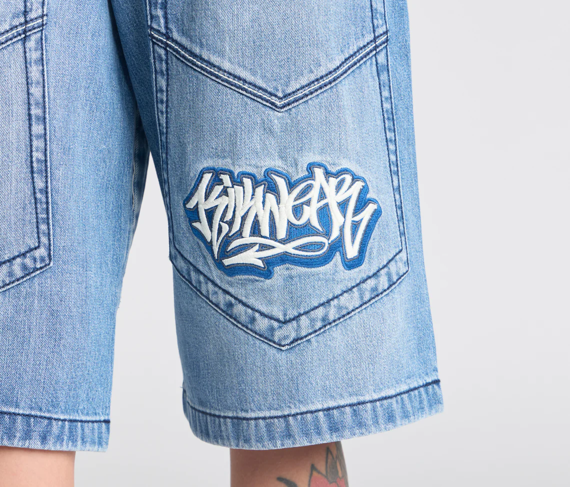 W SUPREME GRAFFITI JORT 15" 90s MEDIUM WASH - Image 9